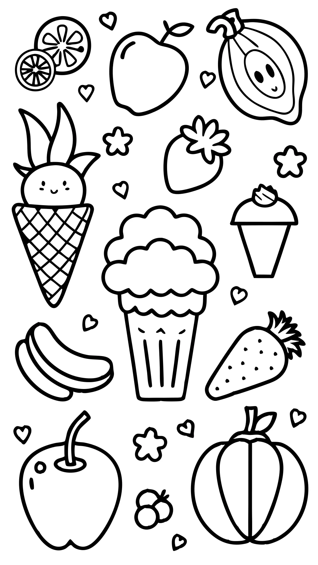 free coloring pages food